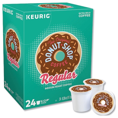 Coffee, Donut Shop Regular, Pod, Caffeinated, Ground, 9.36 oz, 24 PK MPN:60052-101