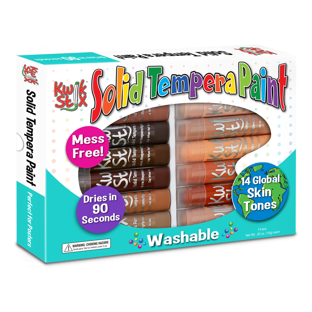 The Pencil Grip Kwik Stix Tempera Paint Stick Set, Global Skin Tone Colors, Pack Of 14 Sticks MPN:TPG672