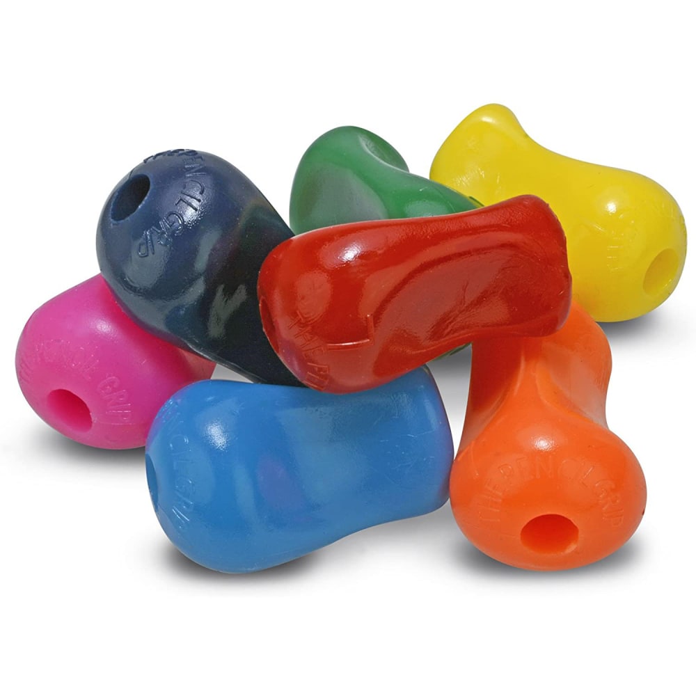 The Pencil Grip The Original Pencil Grips, 1-1/2in, Assorted Colors, Pack Of 12 Grips MPN:TPG11112