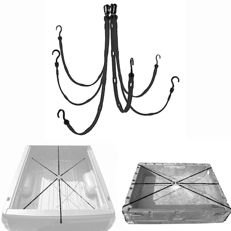 FlexWeb - Adjustable Cargo Net, Black, Size: M-XXL MPN:FW36-6BK