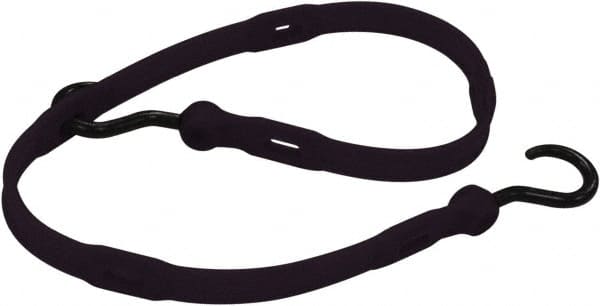 Adjustable Bungee Strap Tie Down: Molded Nylon Hook, Non-Load Rated MPN:AS36BK