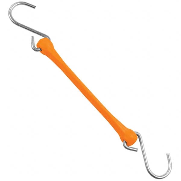 Heavy-Duty Bungee Strap Tie Down: Triangulated Galvanized S Hook, Non-Load Rated MPN:B12NG