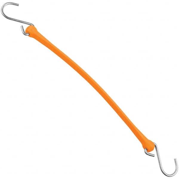 Heavy-Duty Bungee Strap Tie Down: Triangulated Galvanized S Hook, Non-Load Rated MPN:B18NG