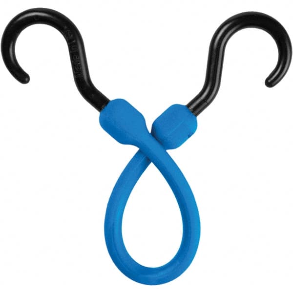 Bungee Cord Tie Down: Molded Nylon Hook, Non-Load Rated MPN:PC12BL