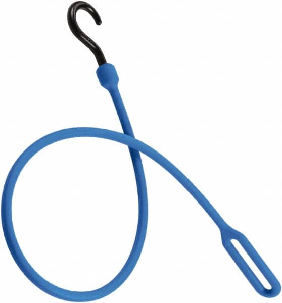 Loop End Bungee Cord Tie Down: Molded Nylon Hook, Non-Load Rated MPN:PCLE30BL