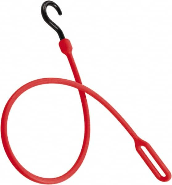 Loop End Bungee Cord Tie Down: Molded Nylon Hook, Non-Load Rated MPN:PCLE30R