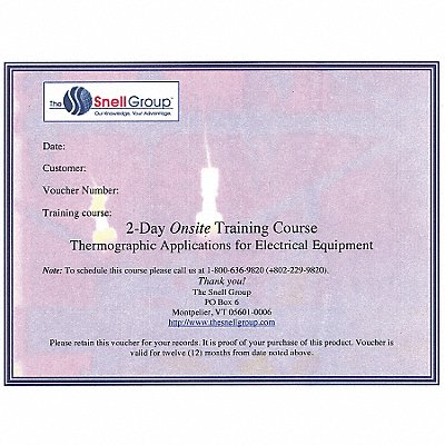 Thermography Training Onsite Electrical MPN:SNELL-2D-ON-ELEC
