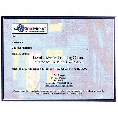 Level I Thermography Training Onsite MPN:SNELL-L1-ON-BLDG