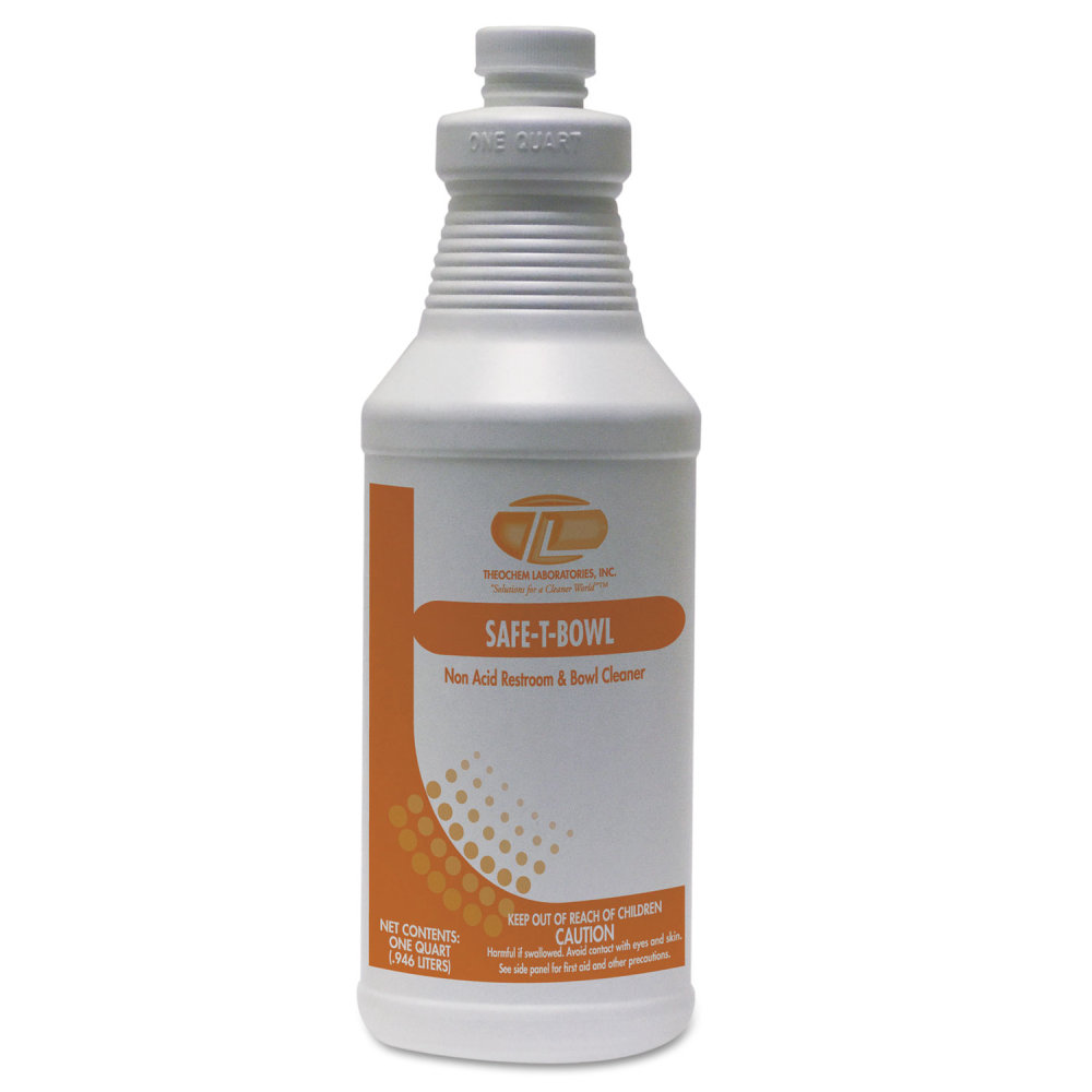 Theochem Laboratories Safe-T-Bowl Liquid Toilet Bowl Cleaner, 32 oz Bottle, 12/Carton MPN:500689