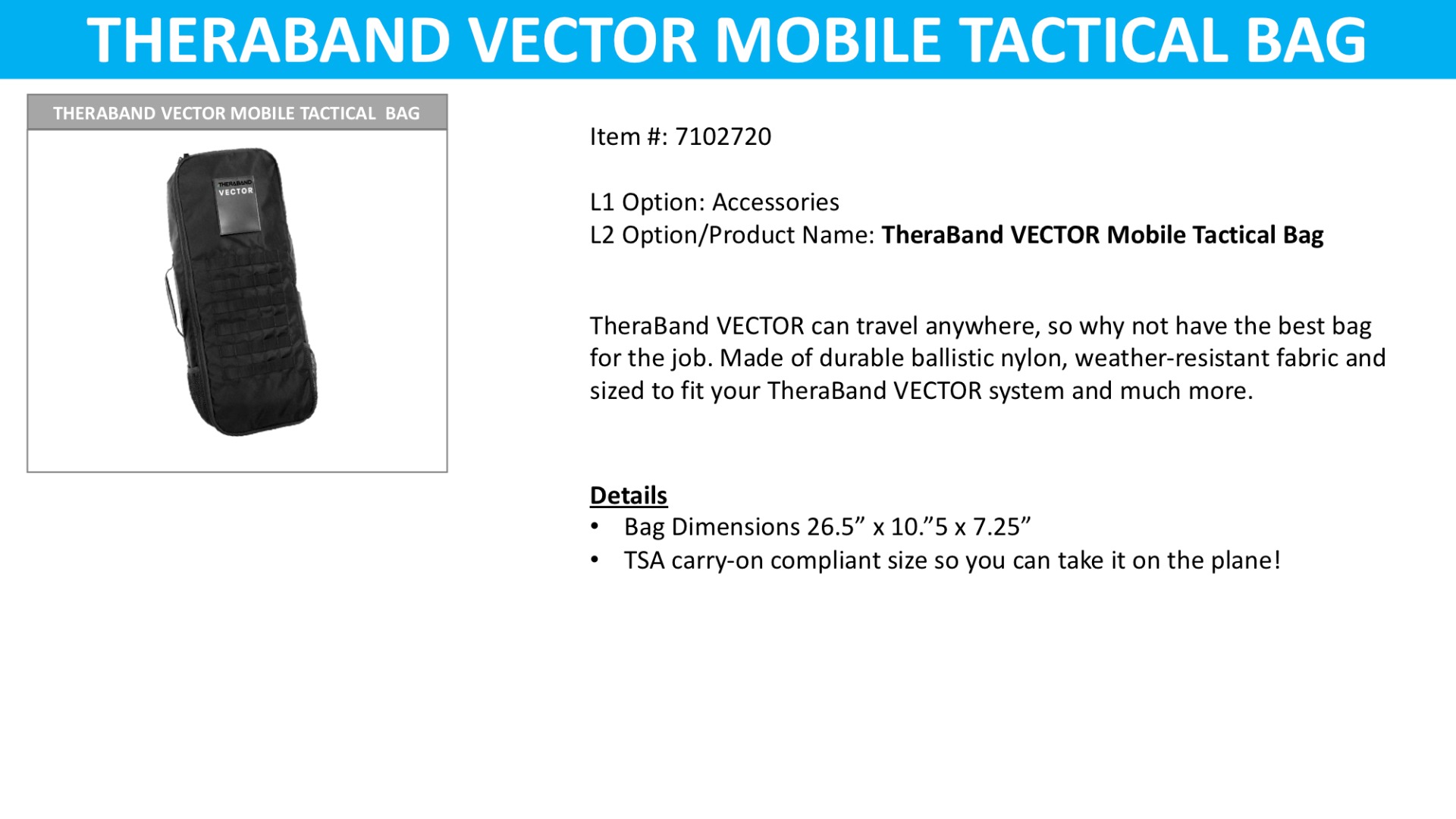 Example of GoVets Theraband category