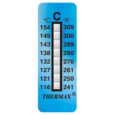 Temp Indicator, Strip, Blue, 10PK MPN:80610