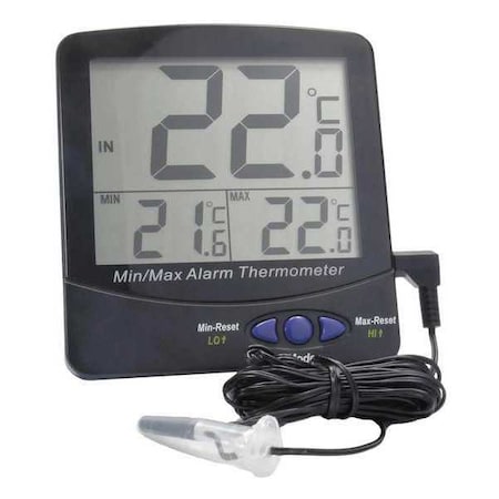 Digital Thermometer, -58 Degrees to 158 Degrees F for Wall or Desk Use MPN:ACC895BLK