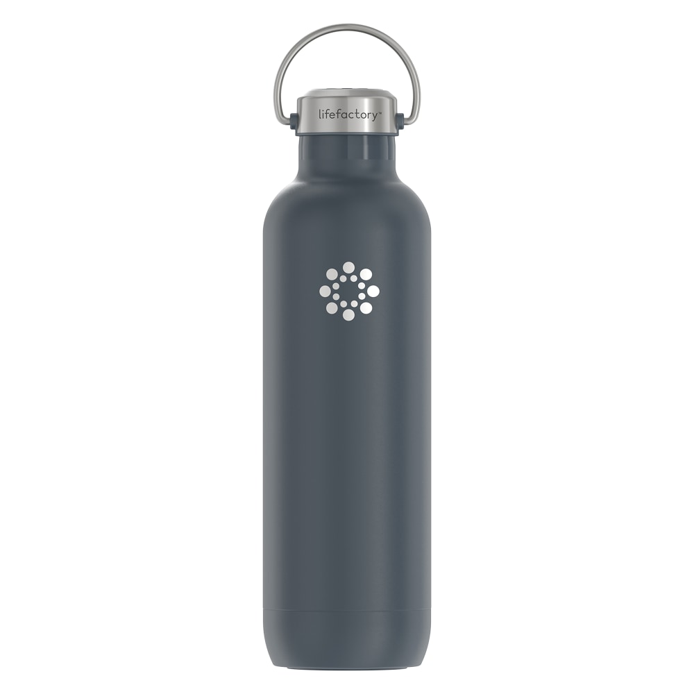 LifeFactory Stainless Steel Vacuum-Insulated Sport Bottle, 32 Oz, Carbon MPN:LS365MCN4