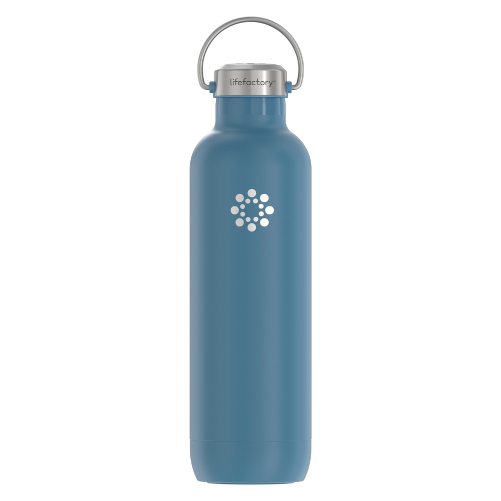 LifeFactory Stainless Steel Vacuum-Insulated Sport Bottle, 32 Oz, Dark Denim MPN:LS365MDD4