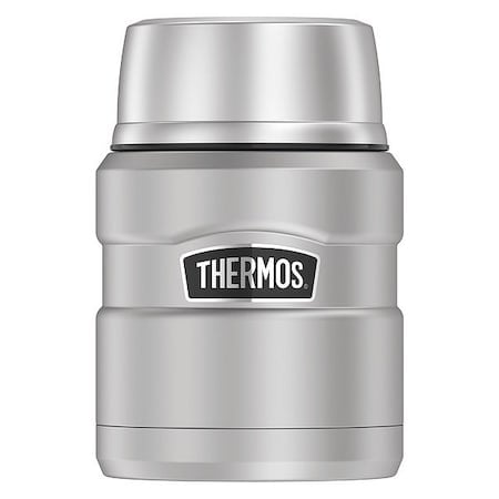 Stainless Steel Food Jar w/Folding Spoon, 16 oz., Matte Steel MPN:SK3000MSTRI4