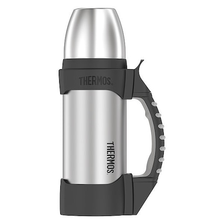 Stainless Steel Beverage Bottle, 1.1 qt, Stainless Steel/Black MPN:2510TRI2