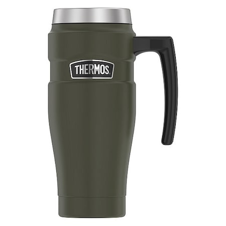 Stainless Steel Travel Mug, 16 oz., Army Green, Hot 7 Hrs, Cold 18 Hrs MPN:SK1000AG4