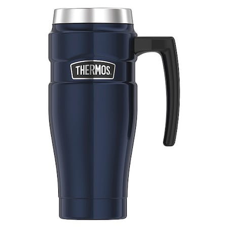 Stainless Steel Travel Mug, 16 oz., Midnight Blue, Hot 7 Hrs, Cold 18 Hrs MPN:SK1000MBTRI4
