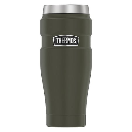 Stainless Steel Travel Tumbler, 16oz, Army Green, Hot 7 Hrs, Cold 18 Hrs MPN:SK1005AG4