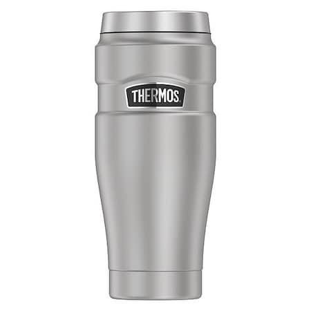 Stainless Steel Travel Tumbler, 16oz, Matte Steel, Hot 7 Hrs, Cold 18 Hrs MPN:SK1005MSTRI4