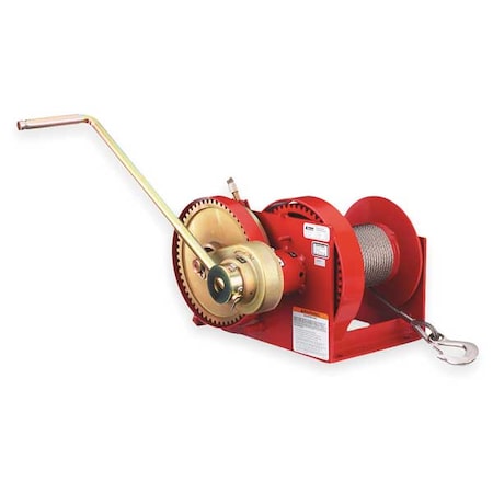Hand Winch, Spur Gear, w/Brake, 4000 lb. MPN:M452B