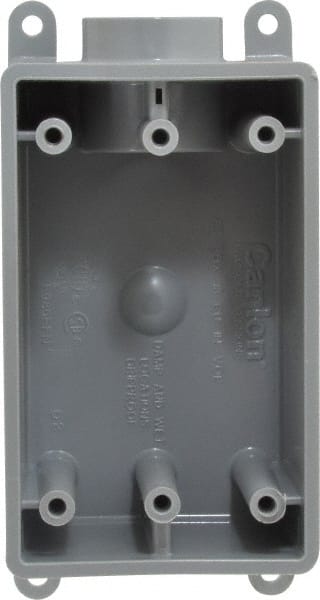 Electrical Junction Box: Polyvinylchloride, Rectangle, 5.7