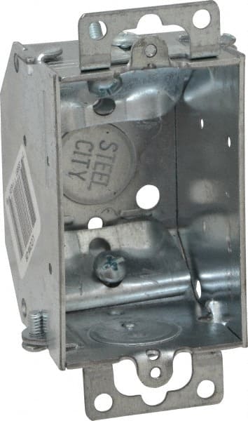 Electrical Switch Box: Steel, Rectangle, 3