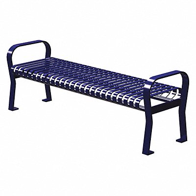 Outdoor Bench 71 in L 20 in W Blue MPN:CRF-6-VS-MBL