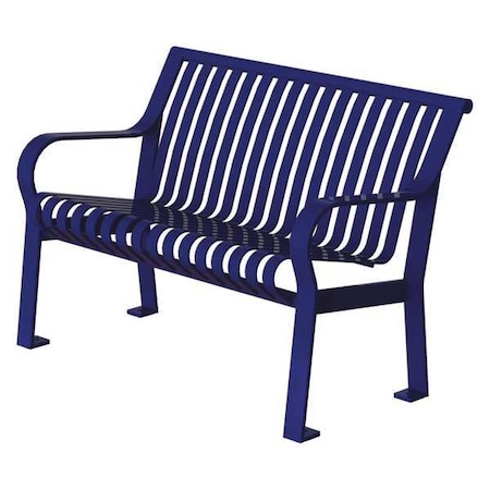 Outdoor Bench, 48 in. L, 27-1/2 in. W, Blue MPN:CRB-4-VS-MBL