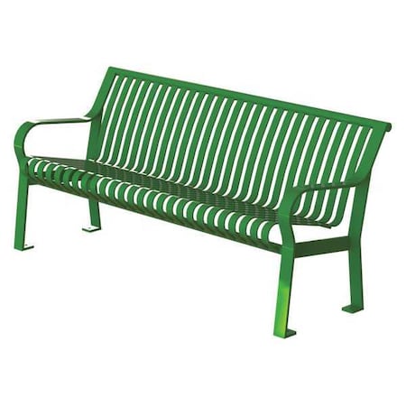 Outdoor Bench, 71 in. L, 27-1/2 in. W, Grn MPN:CRB-6-VS-LEX