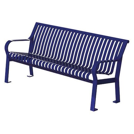 Outdoor Bench, 71 in. L, 27-1/2 in. W, Blue MPN:CRB-6-VS-MBL