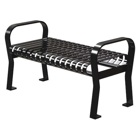 Outdoor Bench, 49 in. L, 25-1/4 in. H, Blck MPN:CRF-4-VS-B