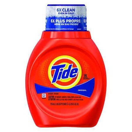 Laundry Detergent, 25 oz Bottle, Liquid, Original, White, 6 PK MPN:13875