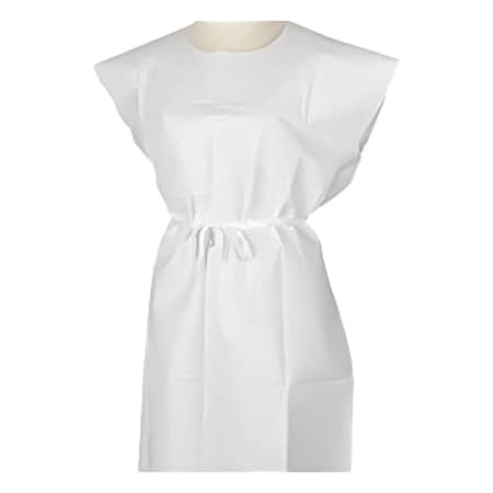 Exam Gown, Tissue, White, PK50 MPN:910320