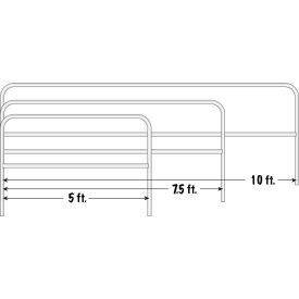 Tie Down Engineering Galvanized Steel Guardrail Kit 12 Zip Bases 11 RZ Guardrail 10'L 70783