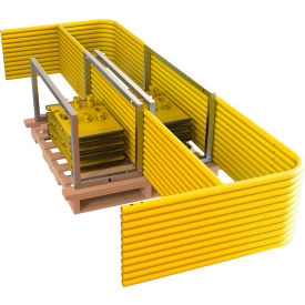 Tie Down Engineering Guardrail Kit 12 Zip Bases 11 RZ Guardrail 5'L Yellow Steel 70792