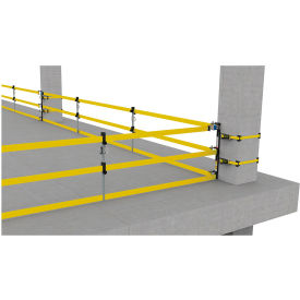 Tie Down 60' WebRail Kit Portable Fall Arrest & Tensioned Guardrail System Yellow 73073