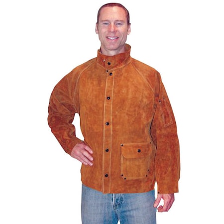 Jacket, Cowhide-Side Split, Dark Brown, 2XL MPN:38262X
