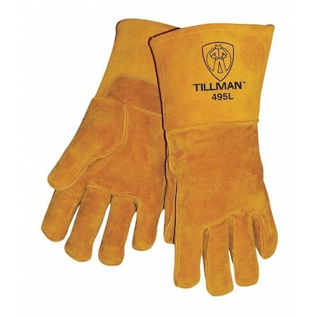 495 Welding Gloves, Straight Cuff, Straight Thumb, Premium Pigskin, M, 1 PR MPN:495M