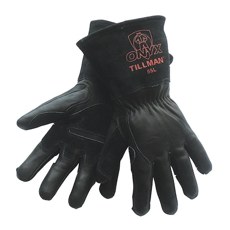 55 Welding Gloves, Gauntlet Cuff, Straight Thumb, Premium Cowhide, L, 1 PR MPN:55L