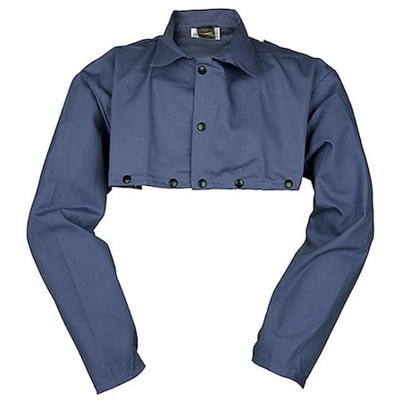 Welding Cape Sleeve, Cotton, 10 in Length, Blue, Open Cuff MPN:6221B5X