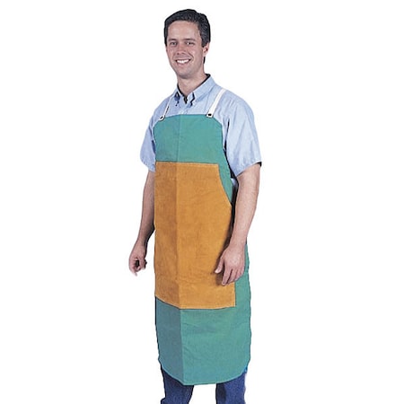 24X42 Grn Bib Apron W/Leat MPN:6242FDLP