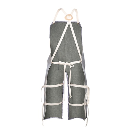 36In Ack Bib Splt Apron, Aluminized Carbon DuPont Kevlar, 19 oz, 36