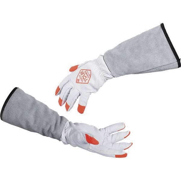 Cut, Puncture & Abrasive-Resistant Gloves: Size L, ANSI Cut A6, ANSI Puncture 4, Leather MPN:230CR+FRGC8090