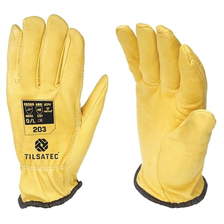 Cut-Resistant Driver Gloves, Cut Level A6, Uncoated, 10 1 PR MPN:TTP203-100