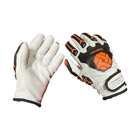 Glove, Hi Viz, Cut Resist, Leather, 2XL, PR MPN:TTP230KG-11