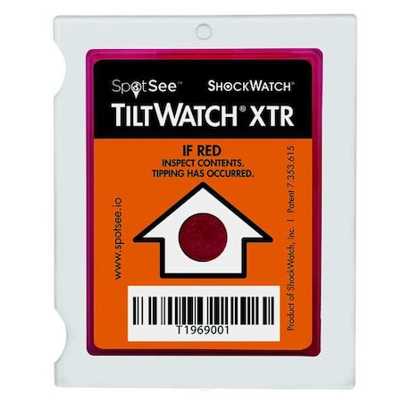Tilt Indicating Label, Yellow, PK100 MPN:24101