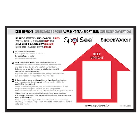 Shock Indicating Label, White, PK200 MPN:26120