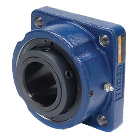 4 Holes, Square Housing, Flange Mount Bearing, Spherical Roller, 2-3/4 in Dia, Steel, Concentric Locking Collar MPN:QAF15A212ST