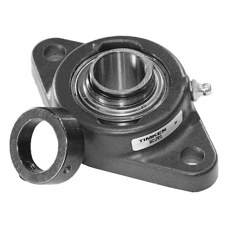 2 Holes, Rhombus Housing, Flange Mount Bearing, Radial Ball, 11/16 in Dia, Cast Iron, Set Screw MPN:RCJT 11/16